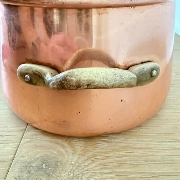 VTG Copper w/ Brass ODI Sauce Pan Korea - 5 1/4” X 3” - Picture 7 of 13